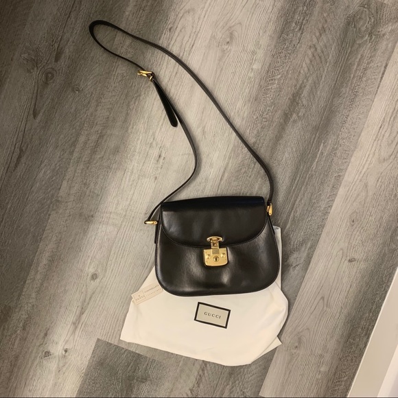 ▪️FINAL SALE▪️GUCCI Padlock Shoulder Bag Black Leather - Picture 2 of 14